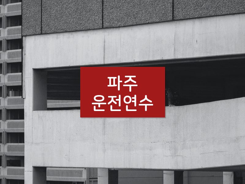 파주운전연수 후기