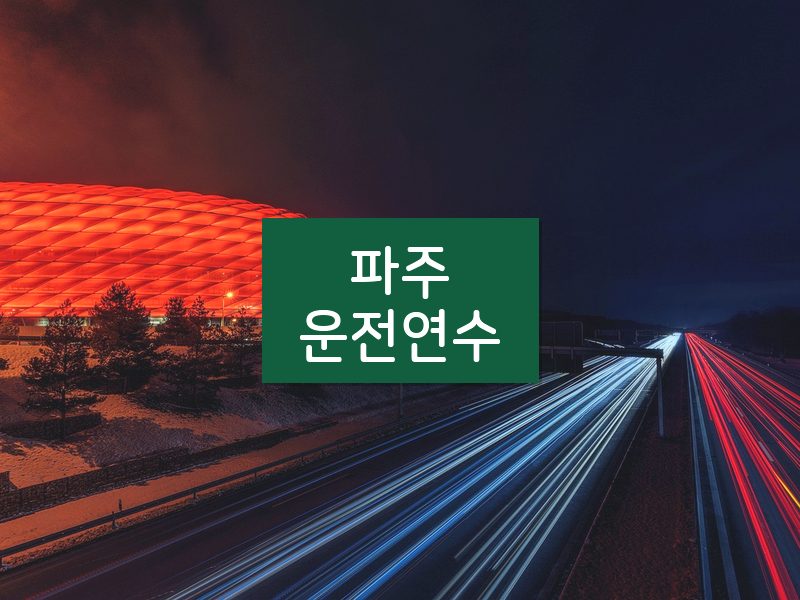 파주운전연수 후기
