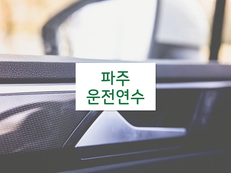 파주운전연수 후기