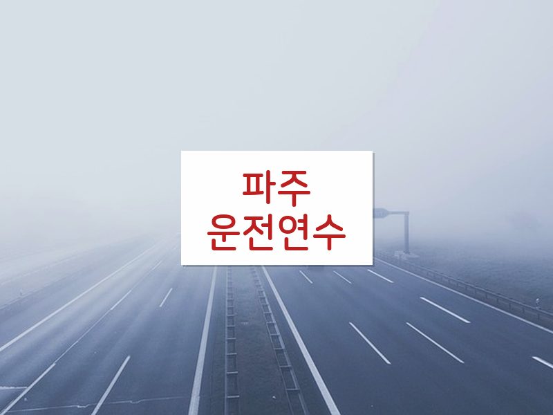 파주운전연수 후기