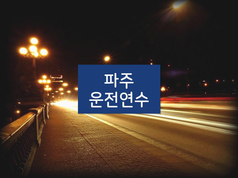 파주운전연수 후기