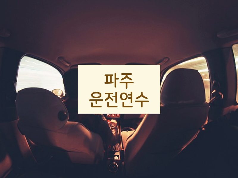 파주운전연수 후기