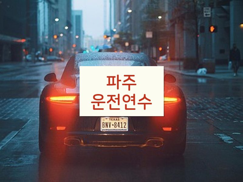 파주운전연수 후기