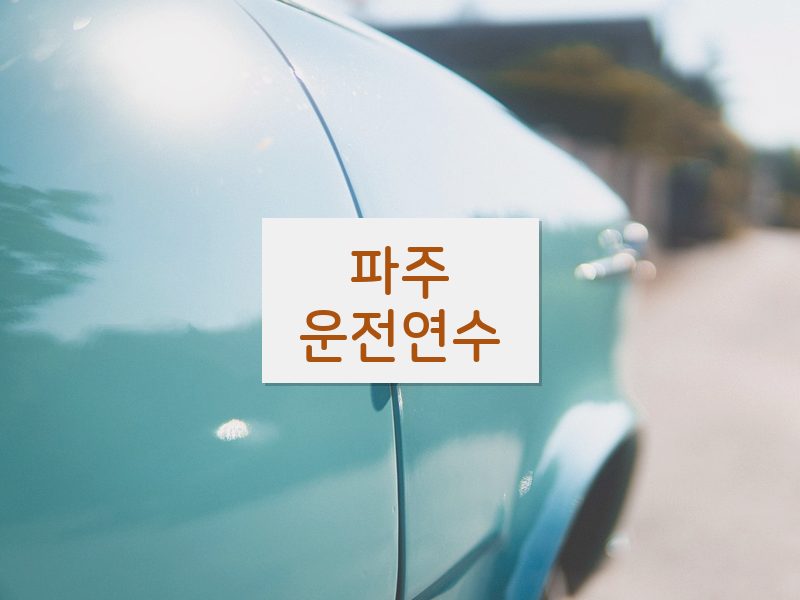 파주운전연수 후기