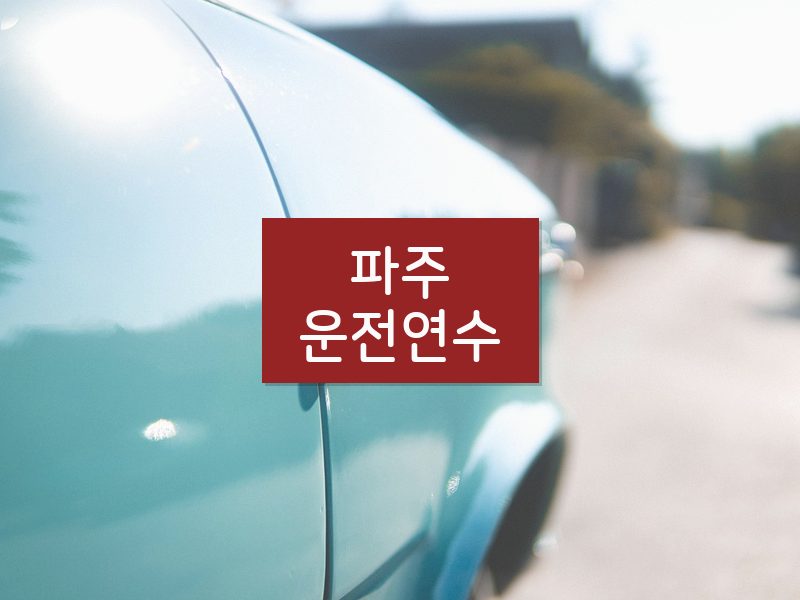 파주운전연수 후기