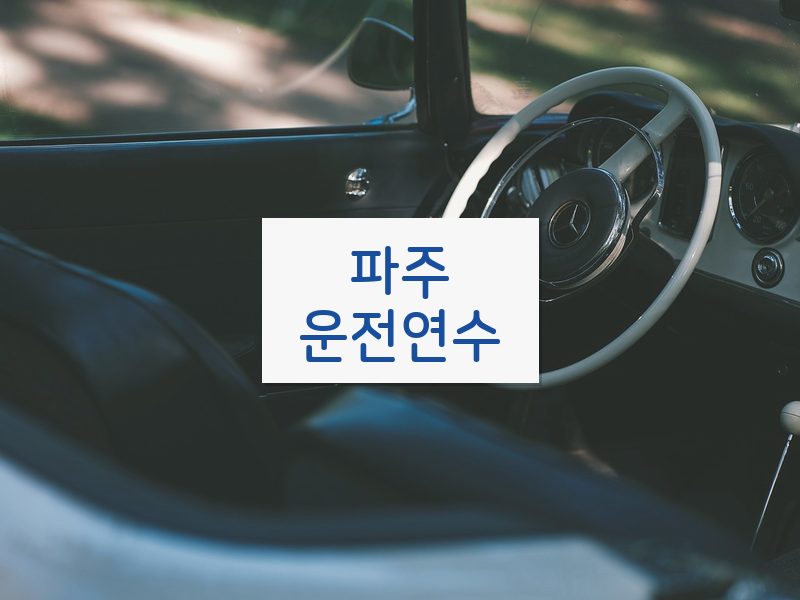 파주운전연수 후기