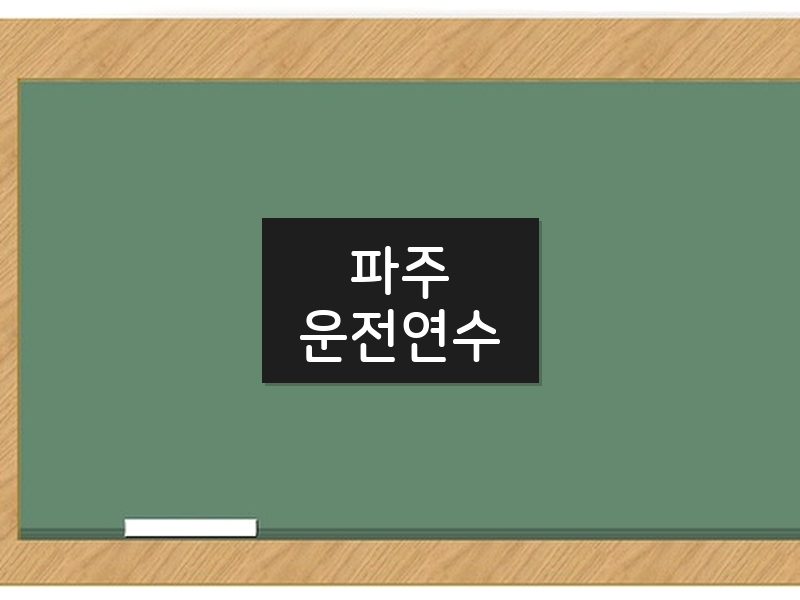 파주운전연수 후기