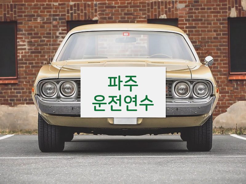 파주운전연수 후기