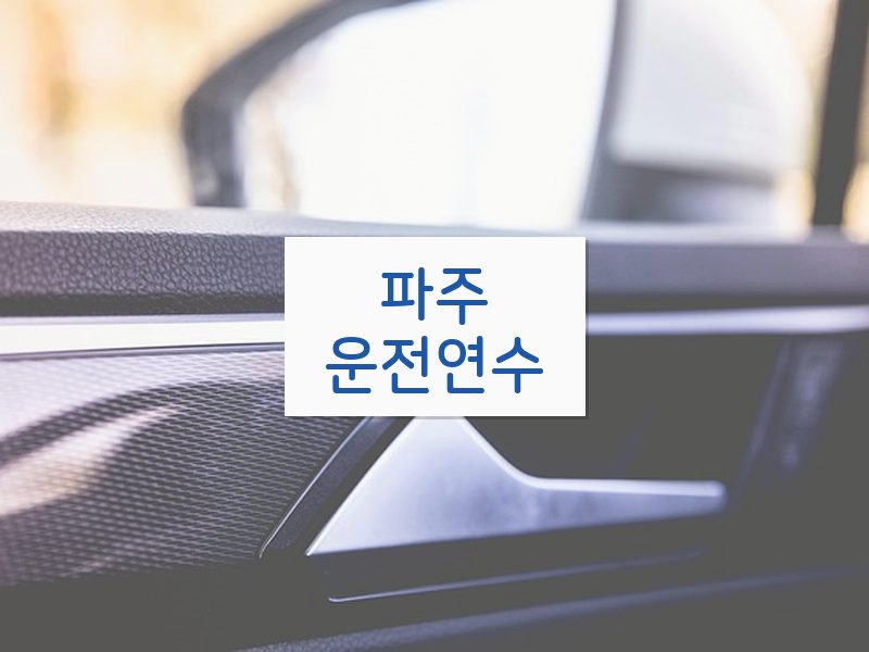 파주운전연수 후기