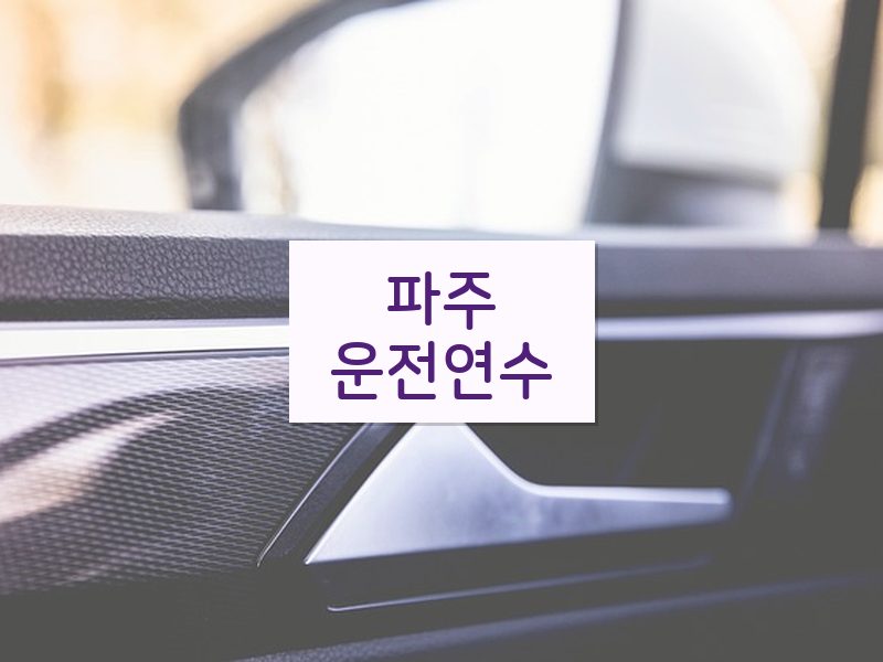 파주운전연수 후기