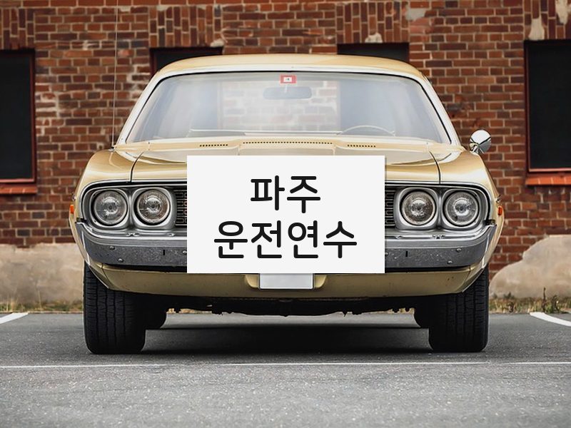 파주운전연수 후기