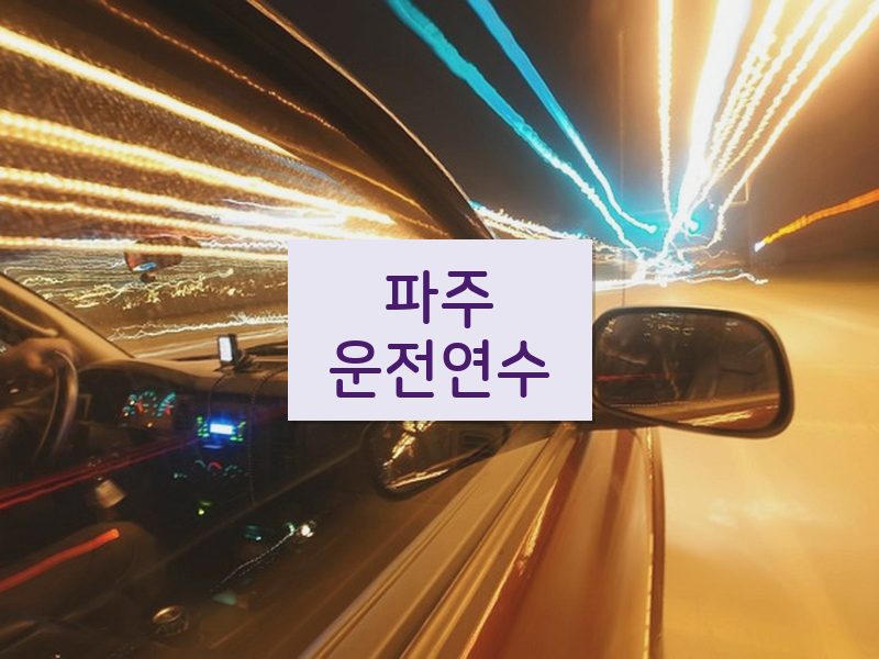 파주운전연수 후기