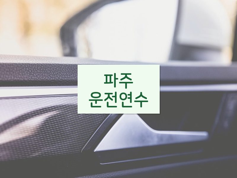 파주운전연수 후기