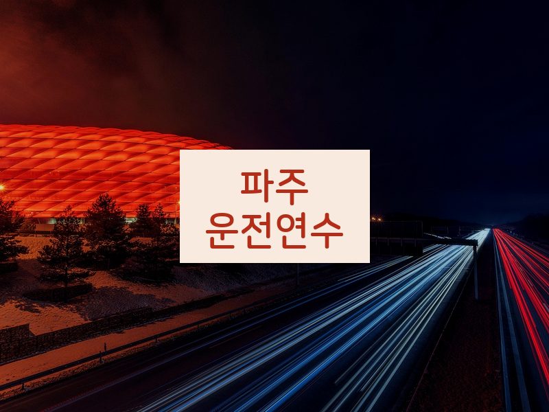 파주운전연수 후기