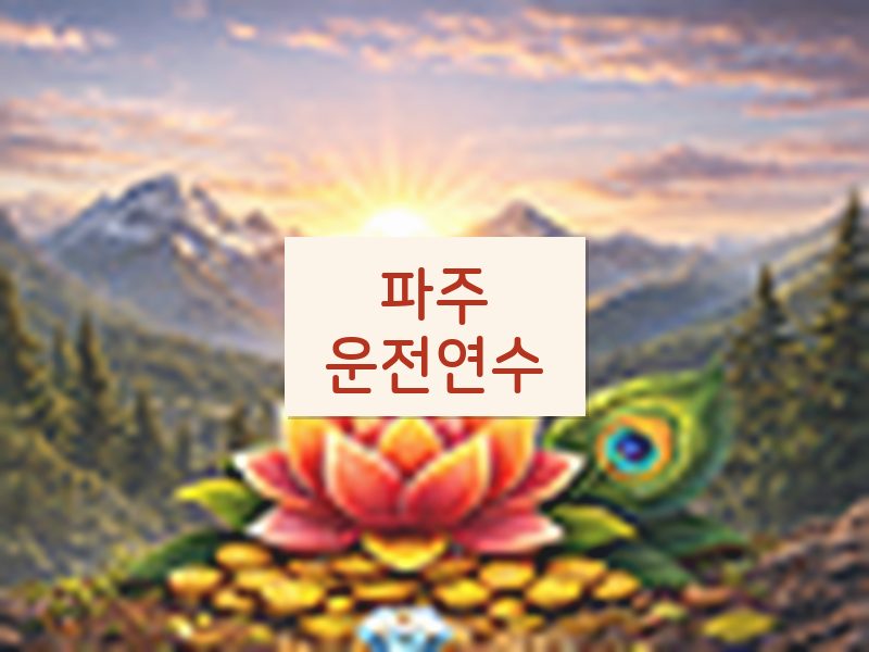 파주운전연수 후기